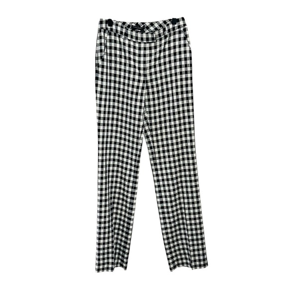 Tara Jarmon Paris Peter Size 34 US XS/2 Black White Gingham Pants Trousers NWT - Picture 5 of 16